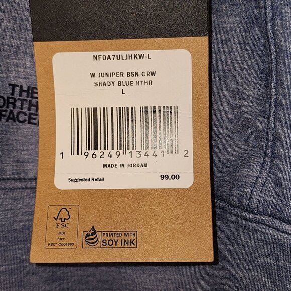 The North Face Relaxed Fit Blue Heather Women's Sweatshirt - Picture 7 of 7